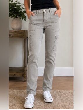 J.Crew Gray Utility Cargo Pants Women's 24x29 Slim Fit